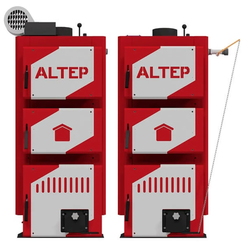 Твердотопливный котел Altep Classic Plus 12 кВт (с автоматикой и вентилятором)- Фото 4