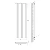Вертикальный радиатор отопления Arttidesign Livorno 9/1800/612 белый- Фото 4