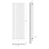 Вертикальный радиатор отопления Arttidesign Livorno 9/1800/612 черный- Фото 4