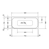 Ванна акриловая Duravit HAPPY D.2, пристенная 180x80 см левосторонняя с ножками и панелью (700316000000000)- Фото 4
