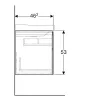 Шкафчик под раковину Geberit Xeno2 90 см, с 2-мя ящиками, серовато-бежевый мат (500.509.00.1)- Фото 4
