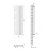 Трубчатый радиатор Ideale Adele 12 2 колонны 8 секций 1500x472 белый- Фото 3