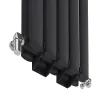 Трубчастый радиатор Ideale Adele 2 колонны 8 секций 1500x472 черный матовый- Фото 3