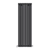 Трубчастый радиатор Ideale Adele 2 колонны 8 секций 1500x472 черный матовый- Фото 1
