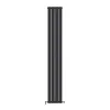 Трубчастый радиатор Ideale Vittoria 2 колонны 4 секції 1800x272 черный матовый- Фото 1