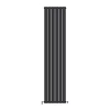 Трубчастый радиатор Ideale Vittoria 2 колонны 6 секций 1800x408 черный матовый- Фото 1