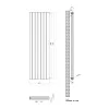 Трубчастый радиатор Ideale Vittoria 2 колонны 7 секций 1600x476 антрацит- Фото 3