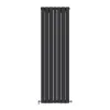 Трубчастый радиатор Ideale Vittoria 2 колонны 7 секций 1600x476 черный матовый- Фото 1