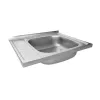 Кухонная мойка из нержавеющей стали Platinum Сатин 6050 R, 0,5/160 мм- Фото 3