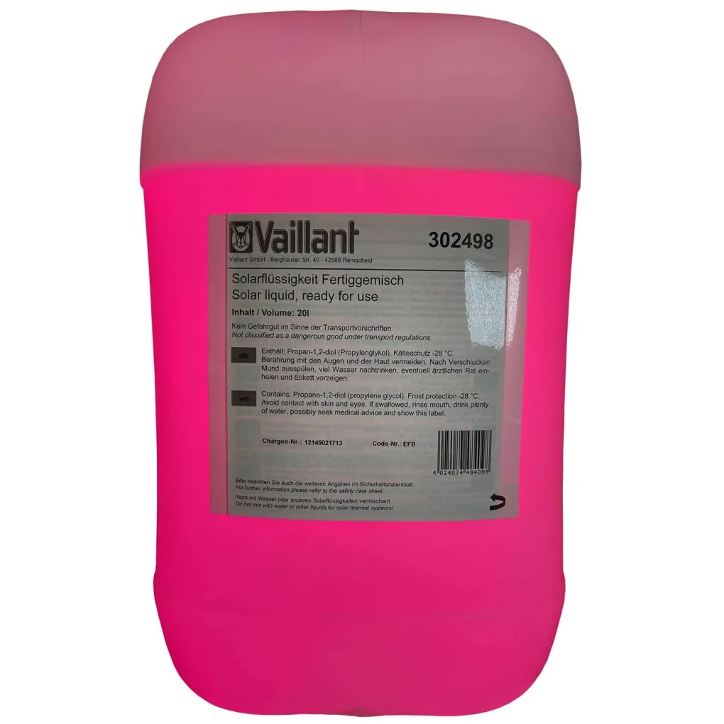 Жидкость для солнечных коллекторов  Vaillant 20 л (302498)- Фото 1
