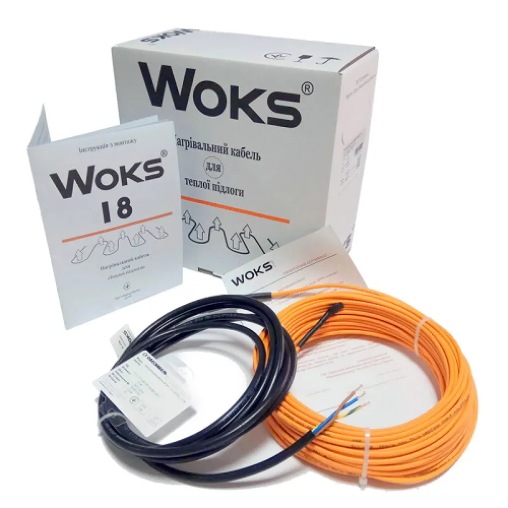 Нагревательный кабель WOKS 18-100 Вт (6м)  (0922001)- Фото 1