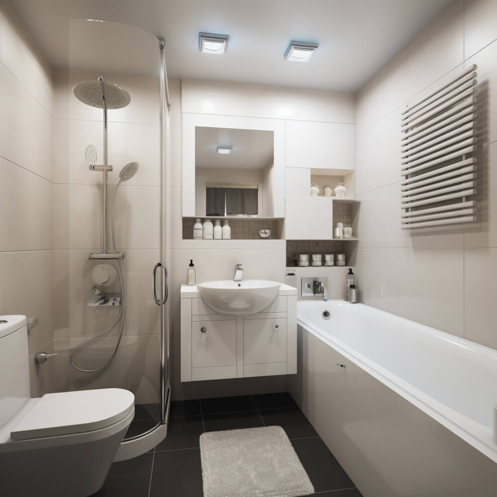 Оптимизация пространства: объединяем ванну и туалет?