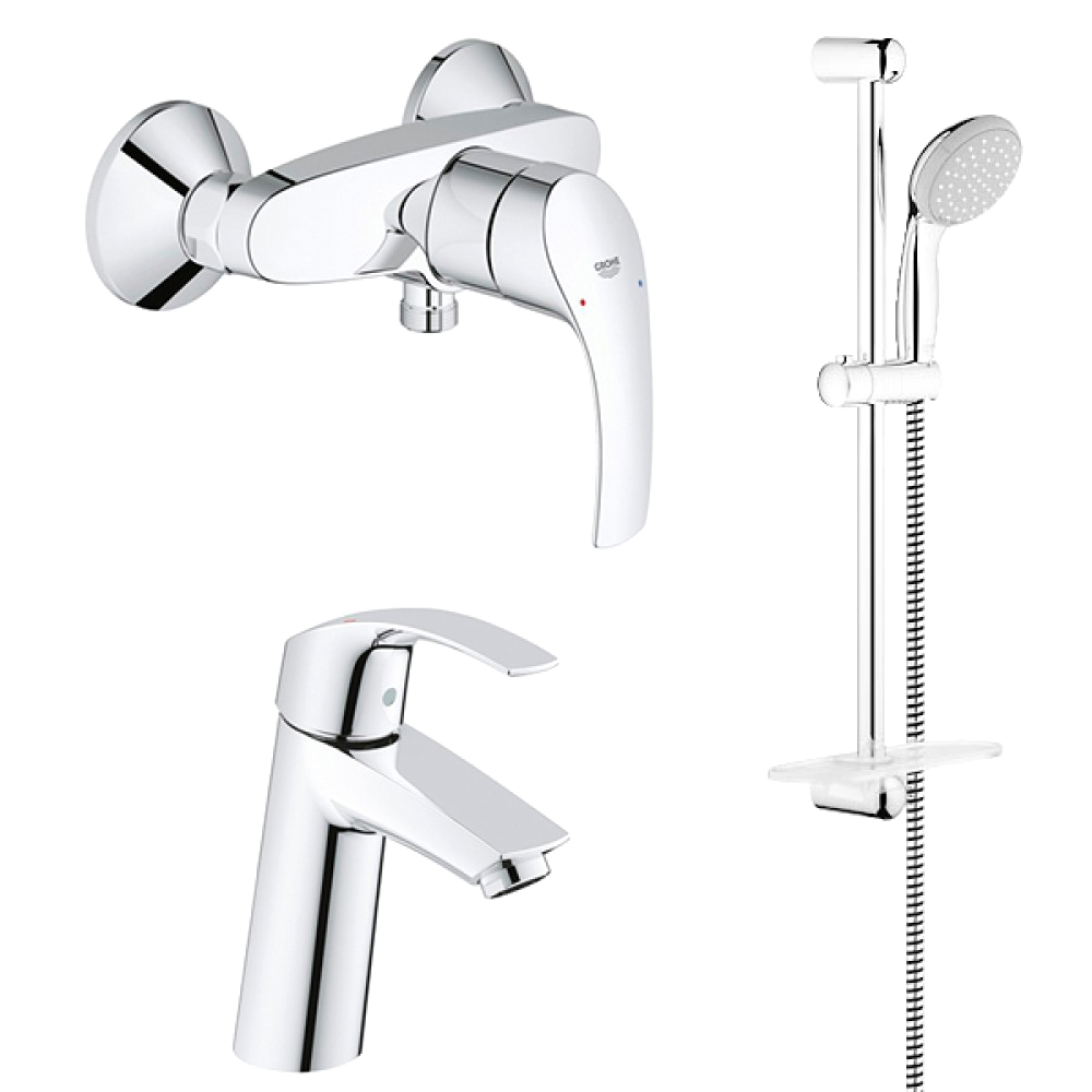 6-е місце набір змішувачів для душу Grohe Eurosmart хром