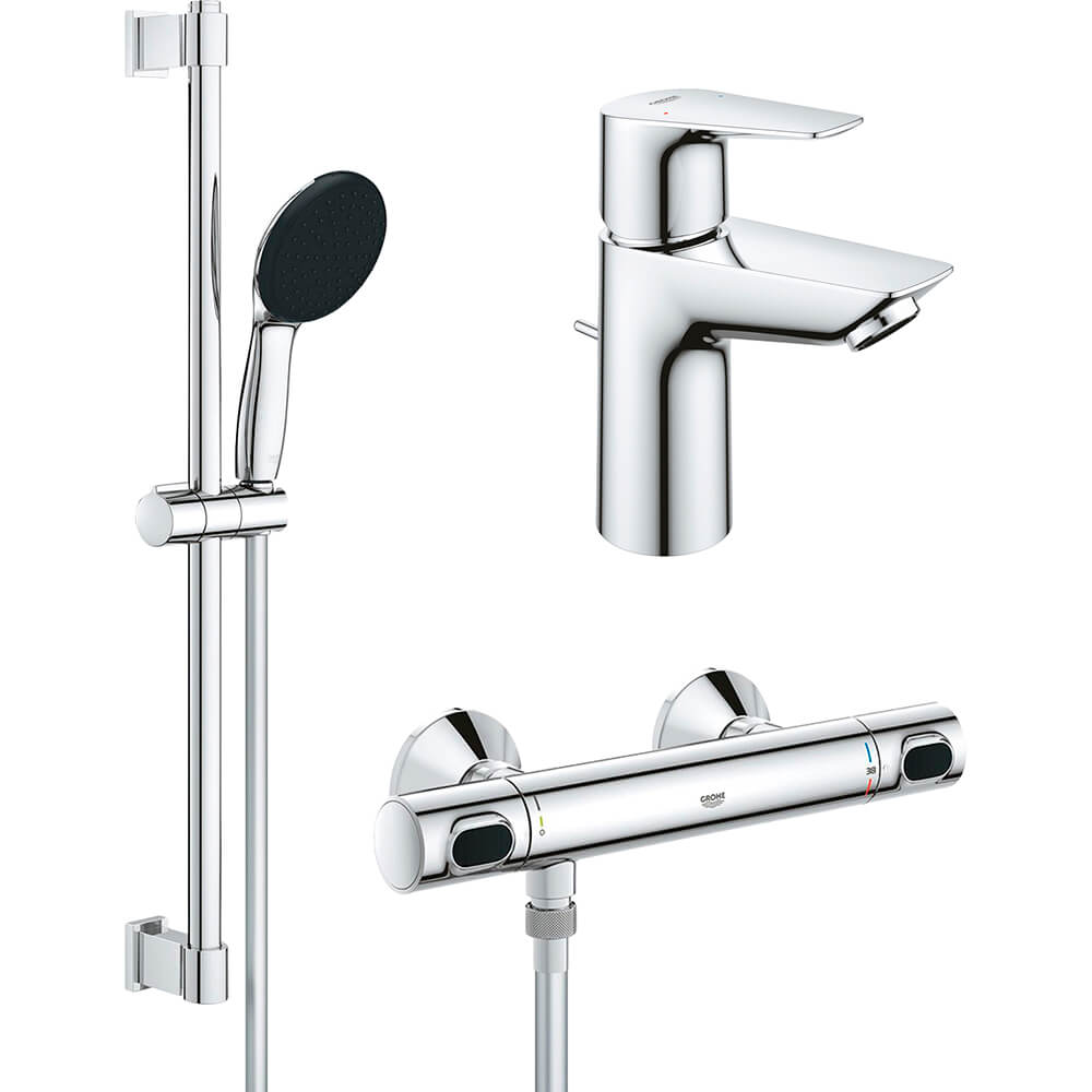 4-місце комплект змішувачів для душу з термостатом Grohe QuickFix