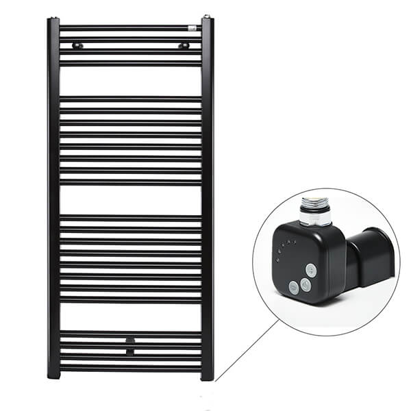 4-е место электрический полотенцесушитель Zehnder Virando 500x1226 с теном HEC с/м черный матовый