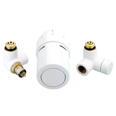 Комплект термостатический Danfoss RTX-set для полотенцесушителей Белый/левый (013G4137)