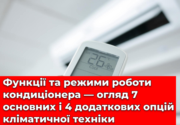 Фото Функции и режимы работы кондиционера - обзор 7 основных и 4 дополнительных опций климатической техники