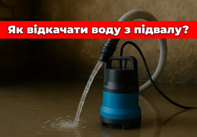 Фото Як відкачати воду з підвалу?