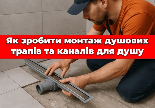 Фото Как сделать монтаж душевых трапов и каналов для душа