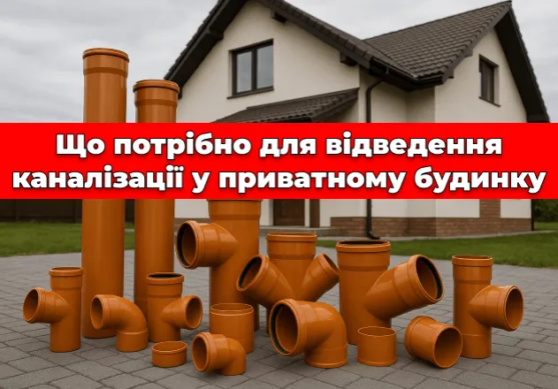 Фото Что нужно для отвода канализации в частном доме