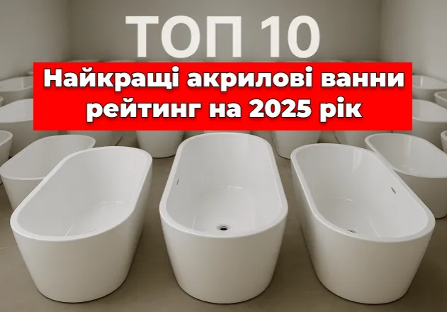 Фото ТОП 10 ➔ Найкращі акрилові ванни рейтинг на 2025 рік