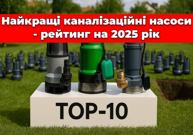 Фото ТОП 10 ➔ Найкращі каналізаційні насоси - рейтинг на 2025 рік
