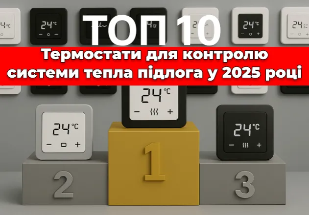 Фото ТОП 10 ➔ Термостати для контролю системи тепла підлога у 2025 році