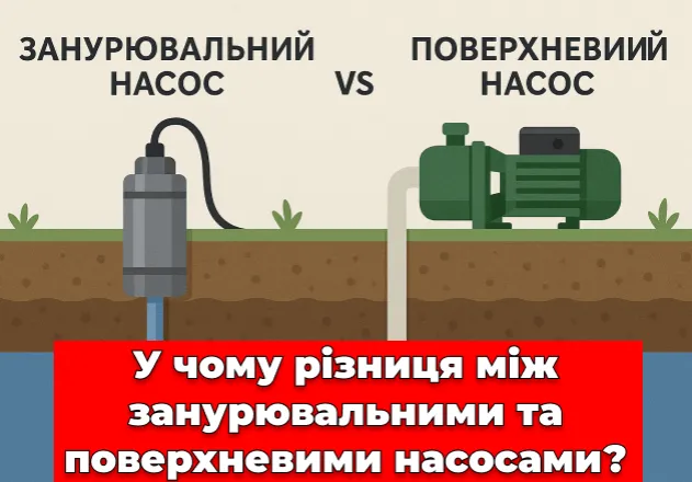 Фото В чем разница между погружными и поверхностными насосами?