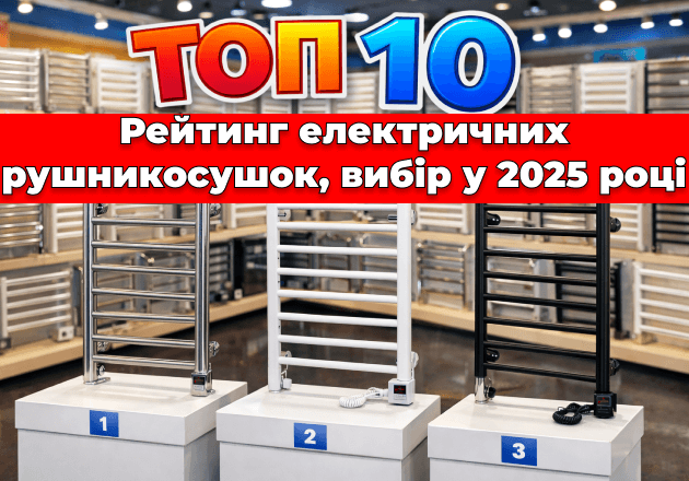 Фото ТОП 10 ➔ Рейтинг електричних рушникосушок, вибір у 2025 році