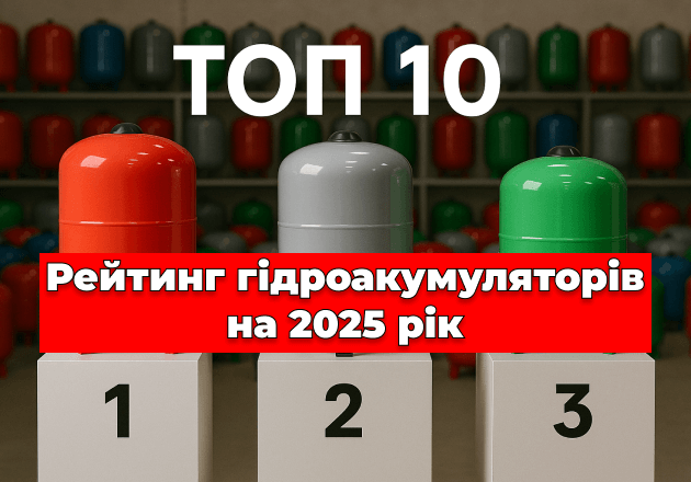 Фото ТОП 10 ➔ Рейтинг гідроакумуляторів на 2025 рік