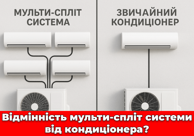 Фото Отличие мульти-сплит системы от кондиционера?
