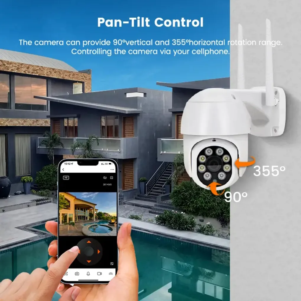 Уличная Wi-Fi PTZ камера 1DAL 5Mp Tuya (WS-Q205A)- Фото 4