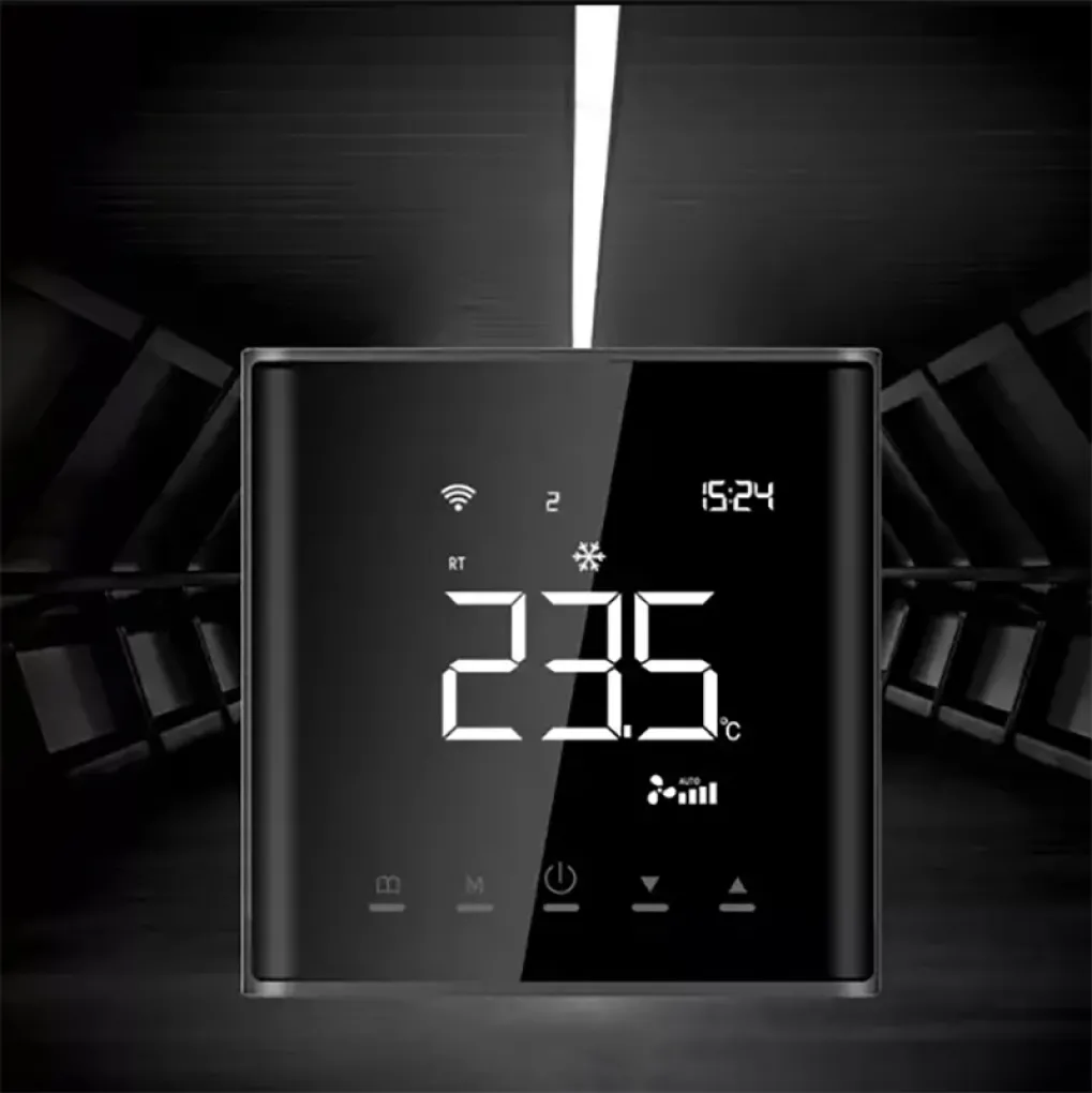 Терморегулятор сенсорний для теплої підлоги 4Heat AE-669 чорний- Фото 4