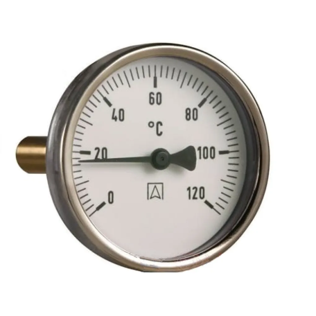 Термометр аксиальный Afriso Bith 63, 0-120C, 1/2 (шток 45 мм) (63801)- Фото 1