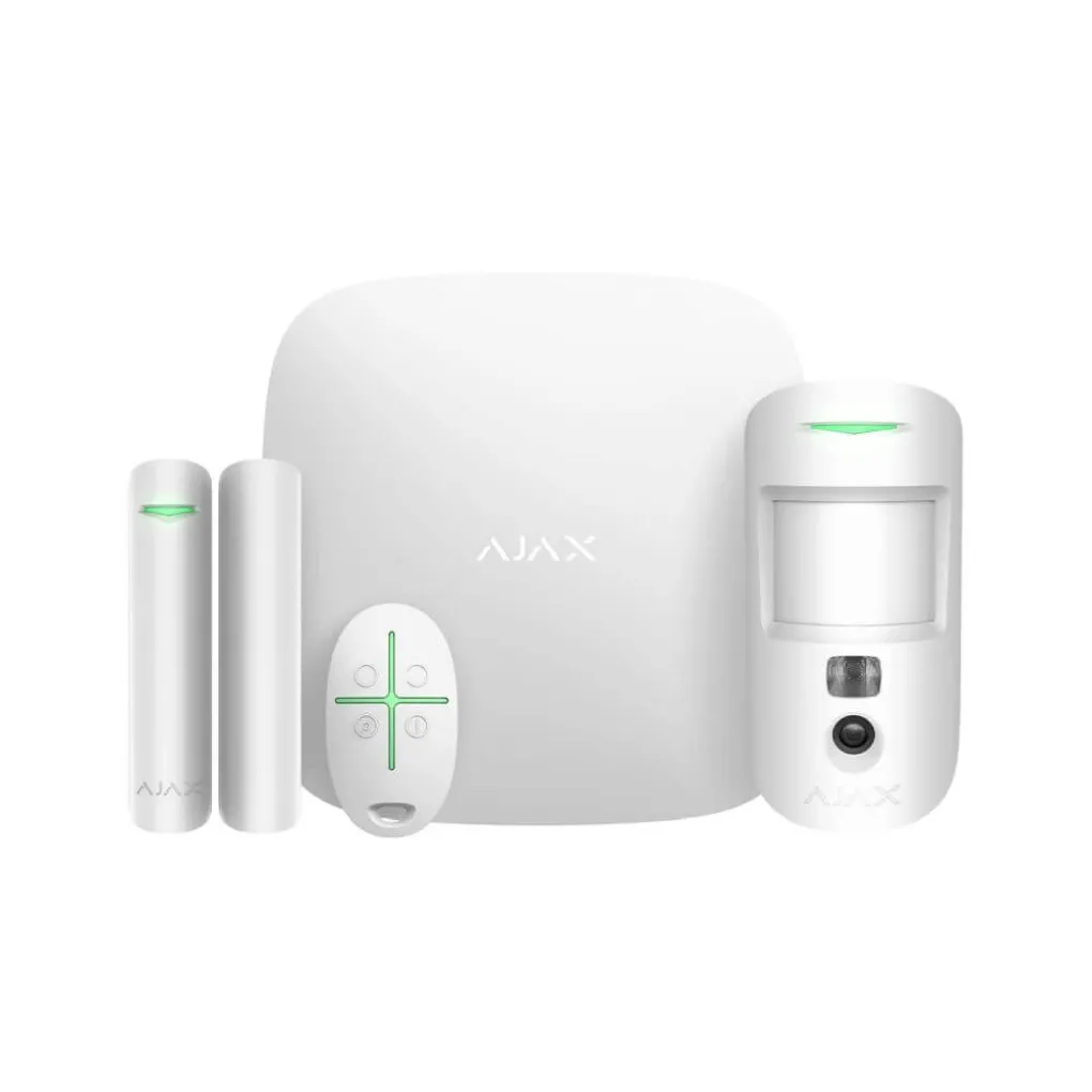 Комплект охранной сигнализации Ajax StarterKit Cam Plus Белый- Фото 1