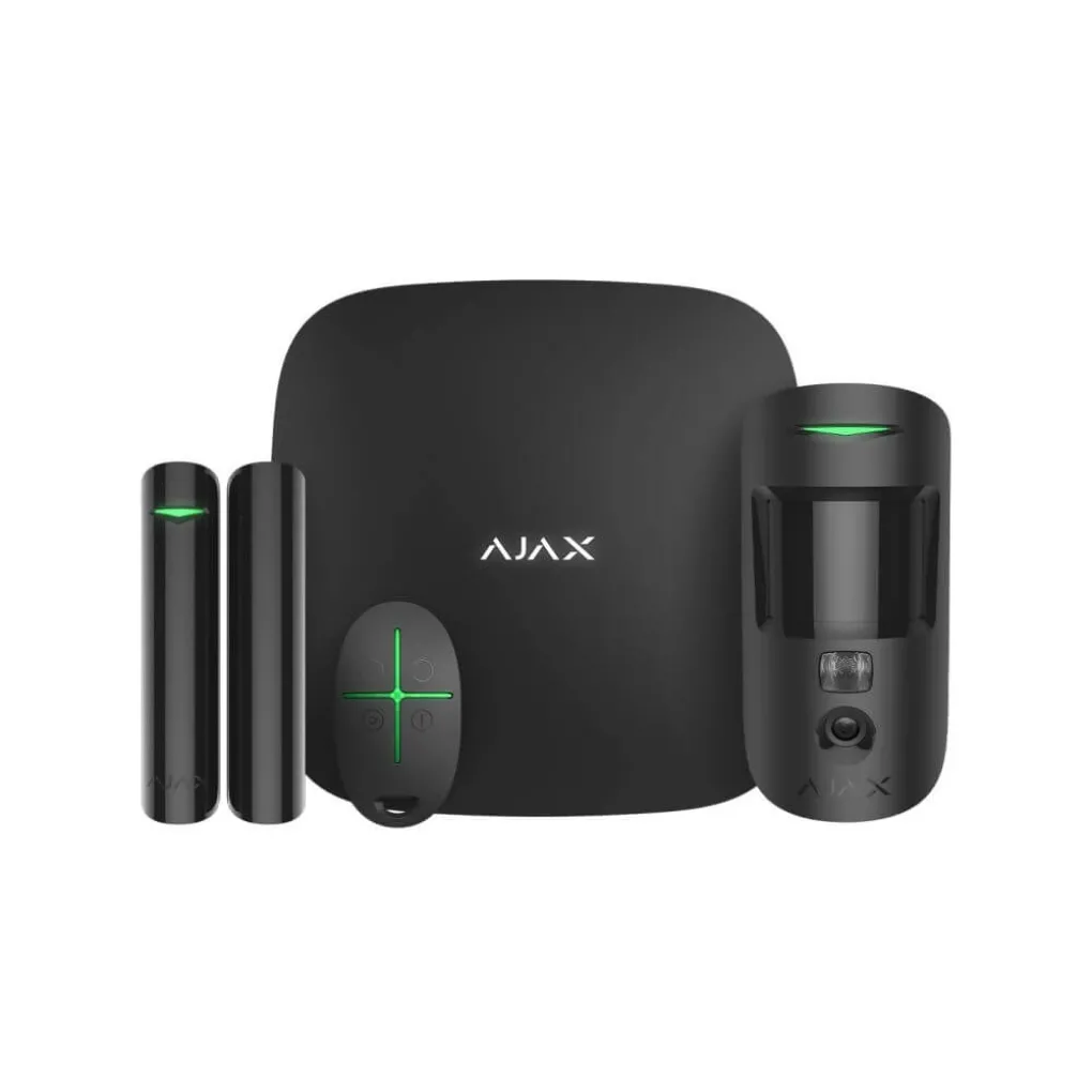 Комплект охоронної сигналізації Ajax StarterKit Cam Plus Чорний- Фото 1
