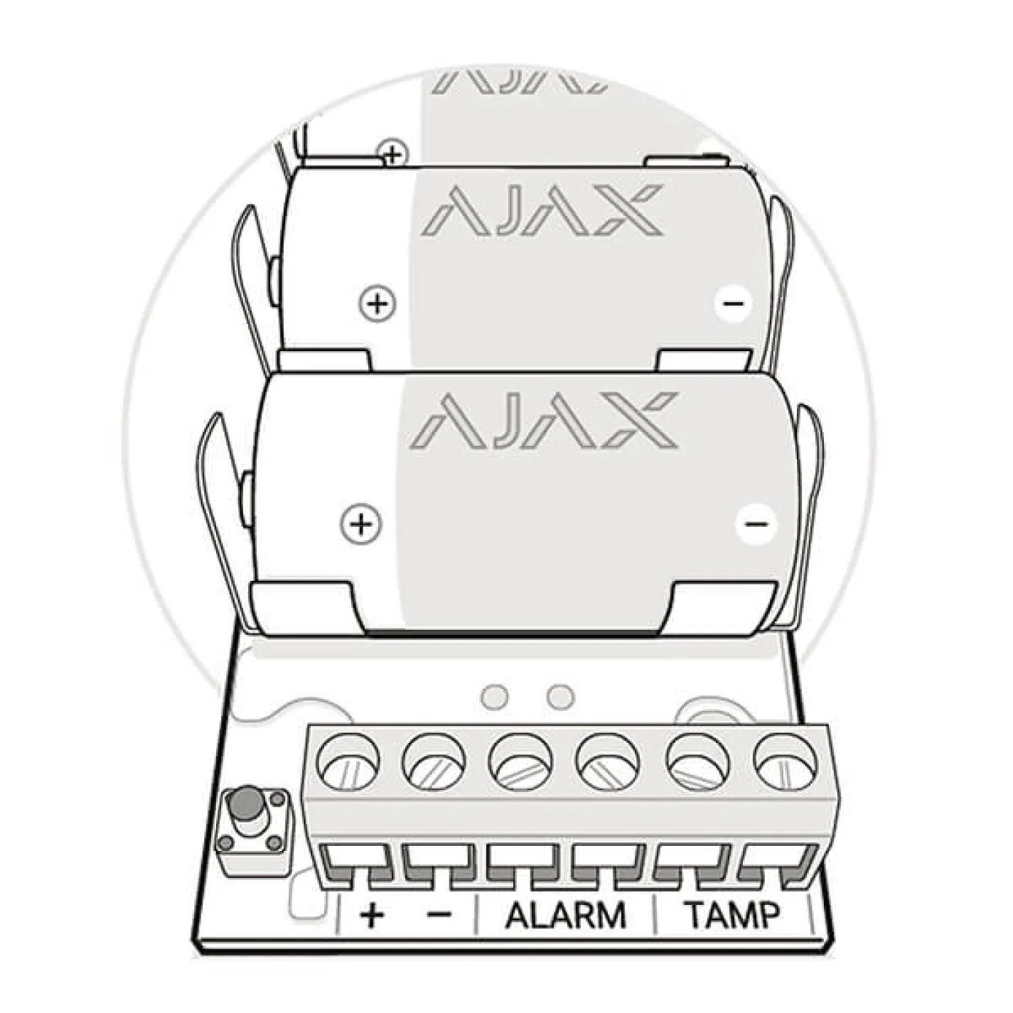 Беспроводной модуль для интеграции сторонних датчиков Ajax Transmitter, Jeweller, 3V CR123A - Фото 1