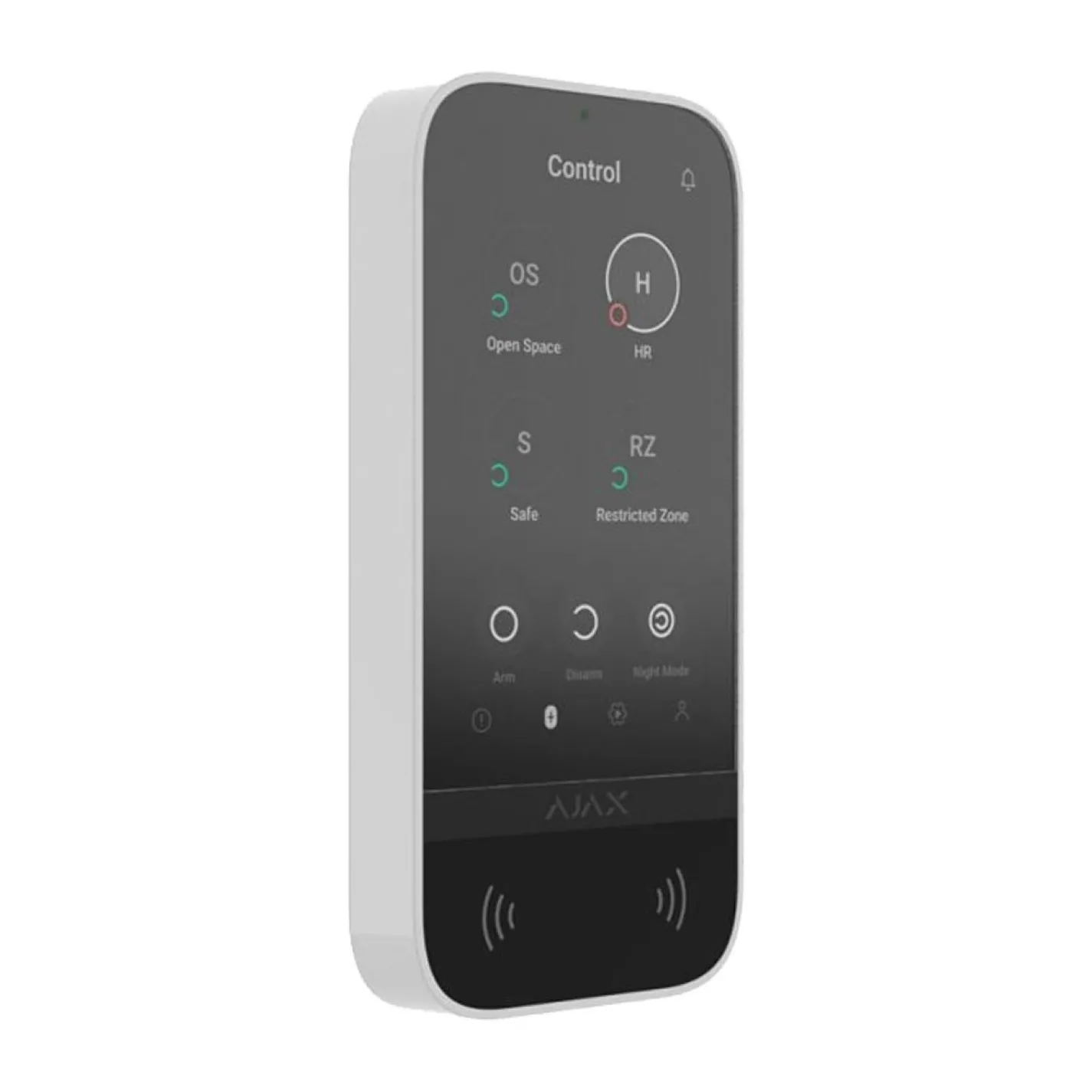 Клавиатура беспроводная Ajax KeyPad TouchScreen (8EU) ASP white белая (58455.148.WH1) - Фото 1