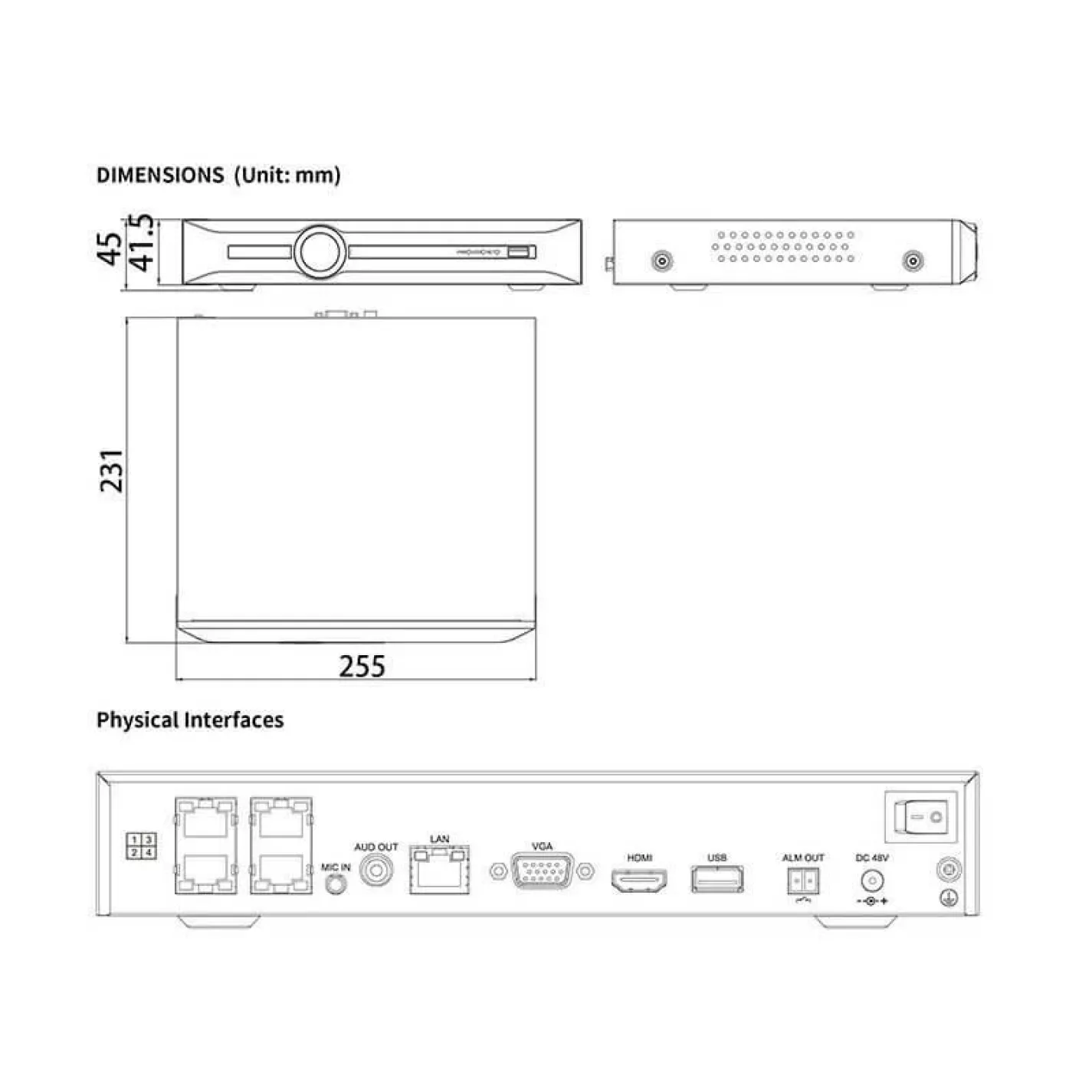 Сетевой IP видеорегистратор Tiandy TC-R3105 Spec: I/B/V2.0 - Фото 1