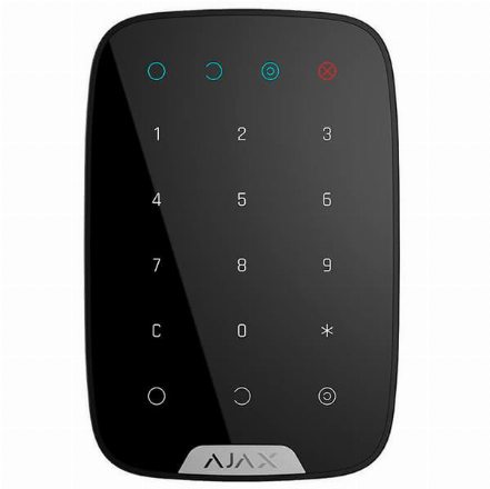 Беспроводная сенсорная клавиатура Ajax KeyPad, Jeweller, 3V 4ААА, черная