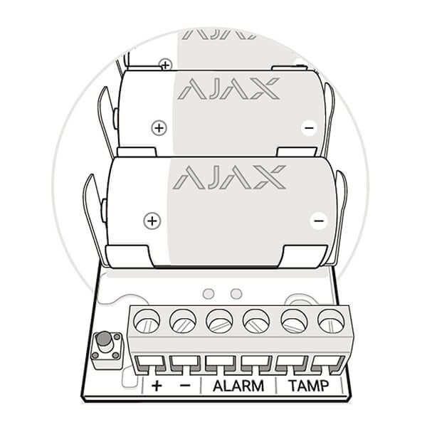 Беспроводной модуль для интеграции сторонних датчиков Ajax Transmitter, Jeweller, 3V CR123A- Фото 2
