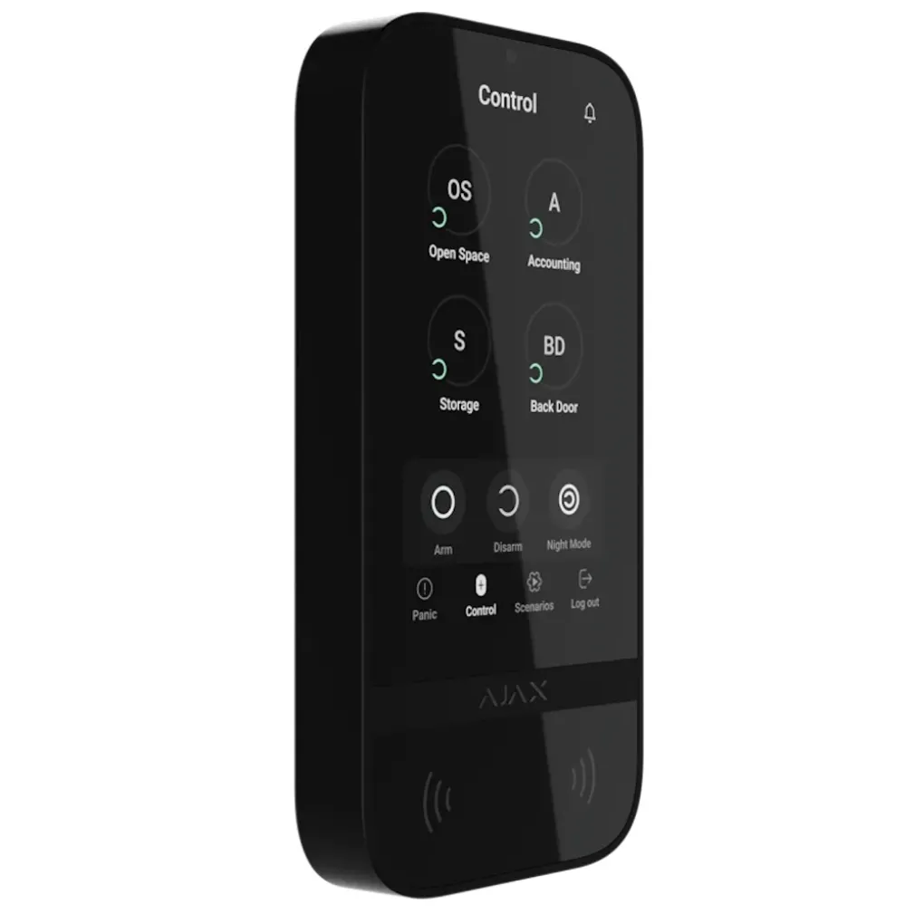 Клавіатура бездротова Ajax Keypad TouchScreen Fibra black чорна (81719.226.BL1)- Фото 2