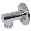 Коліно з чашкою inox для підключення шлангу Albertoni 1/2x1/2 ЗЗ VA (L02803B)- Фото 2