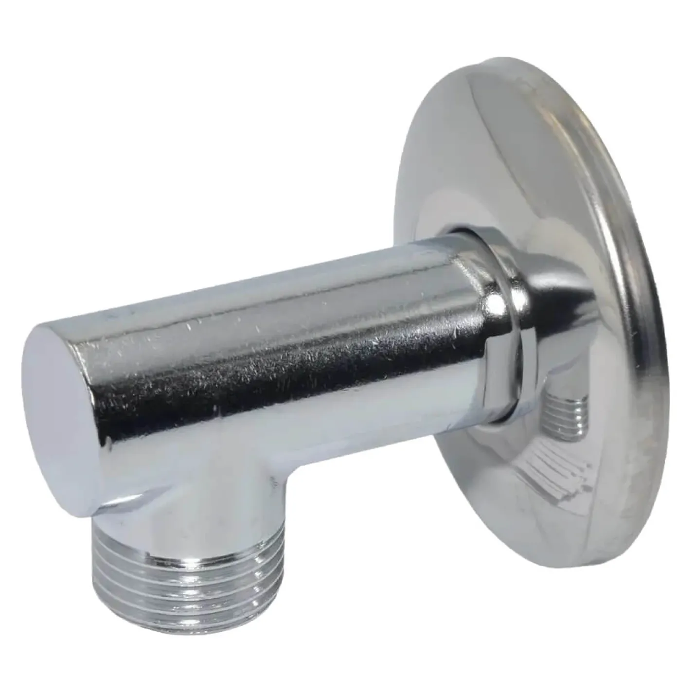 Коліно з чашкою inox для підключення шлангу Albertoni 1/2x1/2 ЗЗ VA (L02803B) - Фото 1
