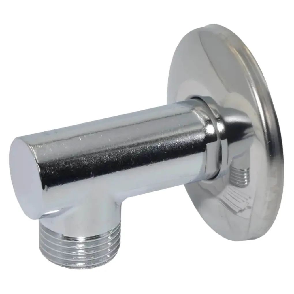 Коліно з чашкою inox для підключення шлангу Albertoni 1/2x1/2 ЗЗ VA (L02803B)- Фото 2