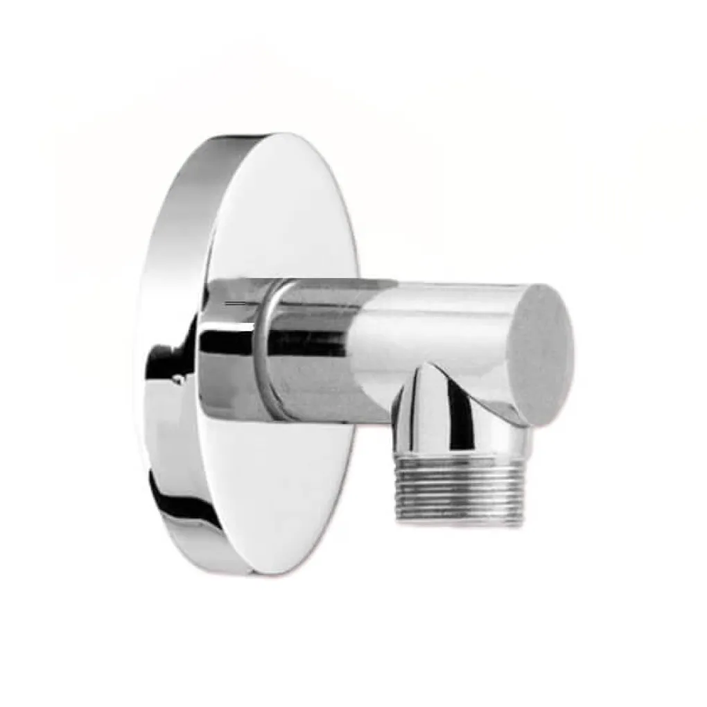 Коліно з чашкою inox для підключення шлангу Albertoni 1/2x1/2 ЗЗ VA (L02803B)- Фото 1