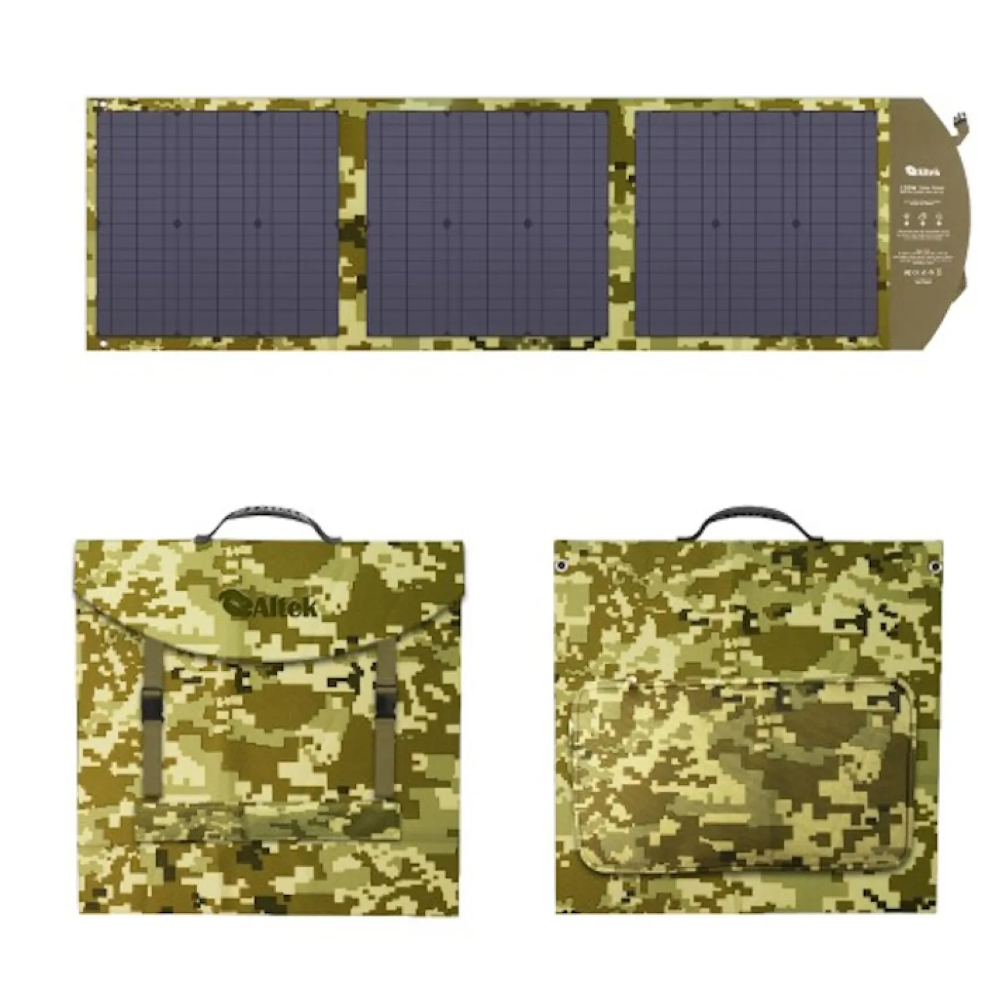 Портативна сонячна панель Altek ALT-120 Military (2115748) - Фото 3
