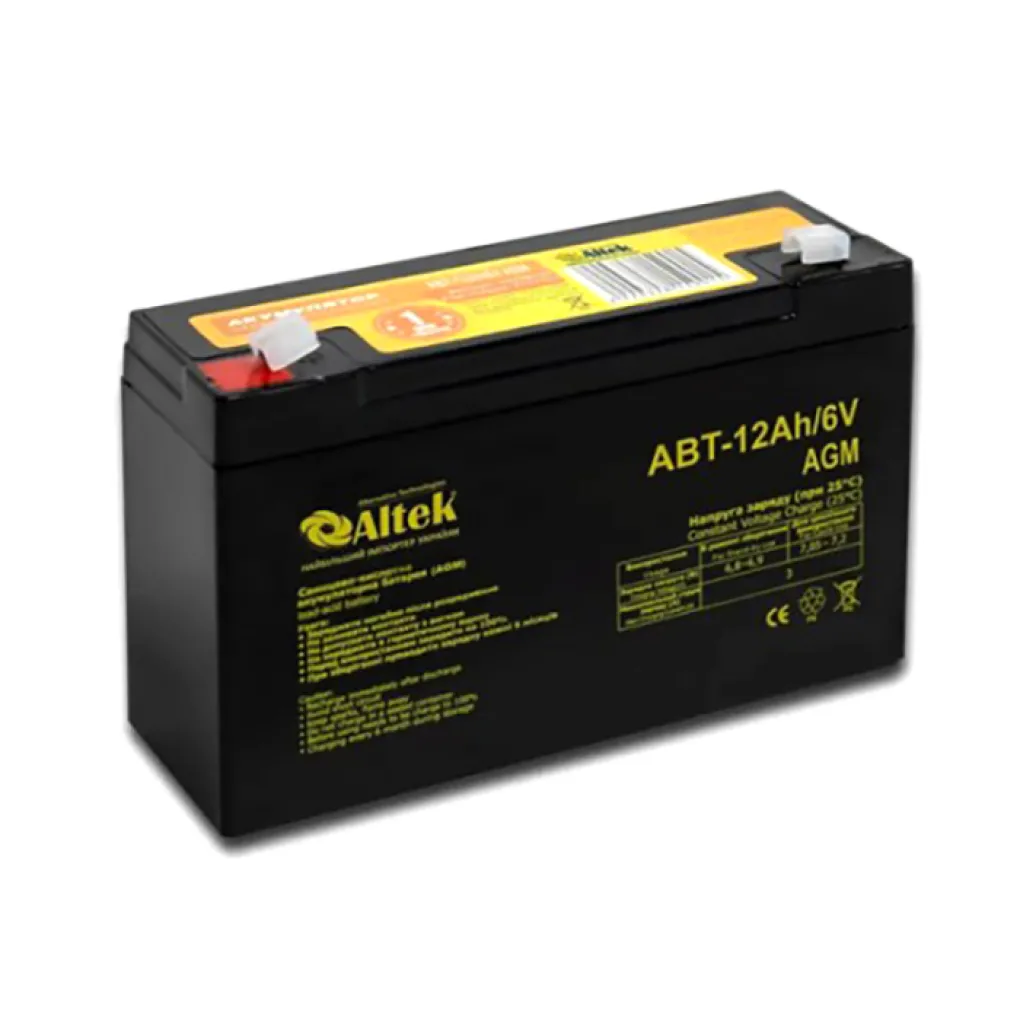 Аккумулятор Altek ABT-12Ah/6V AGM (2114995)