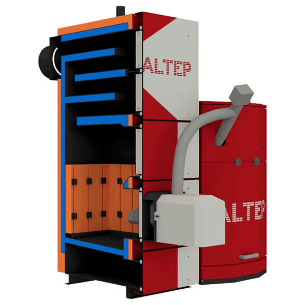 Твердотопливный котел Altep Duo UNI Pellet Plus - 27 кВт (горелка и вентилятор)- Фото 4