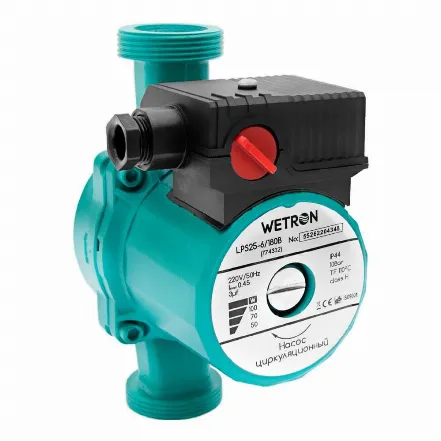 Циркуляційний насос Wetron LР525-4/180С 75 Вт 40 л/хв + гайки Ø1